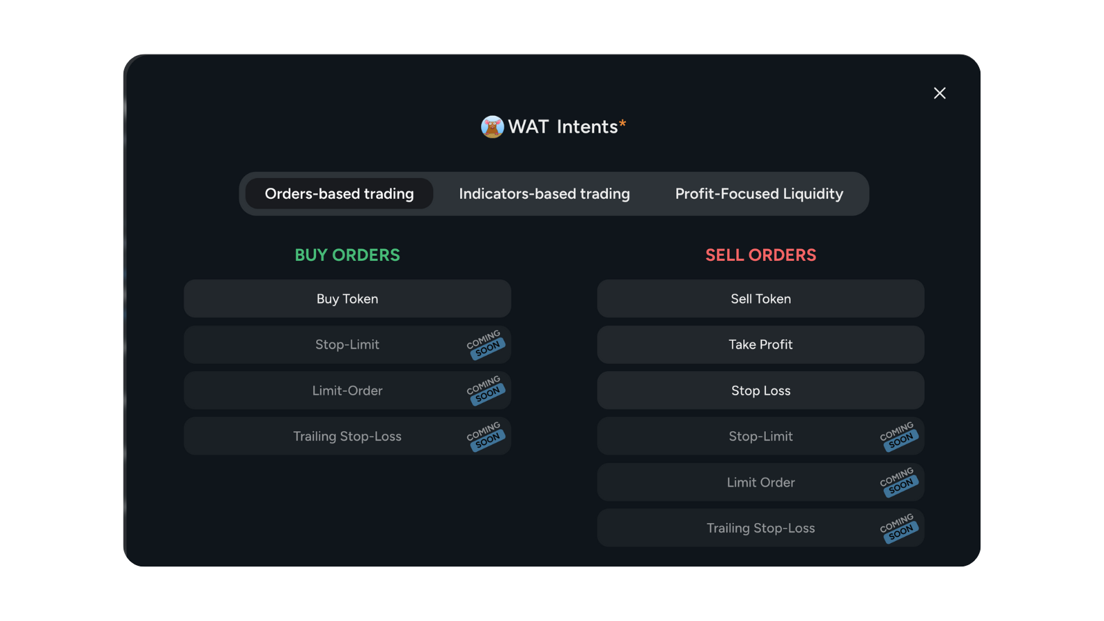 CeFi orders for DeFi trading